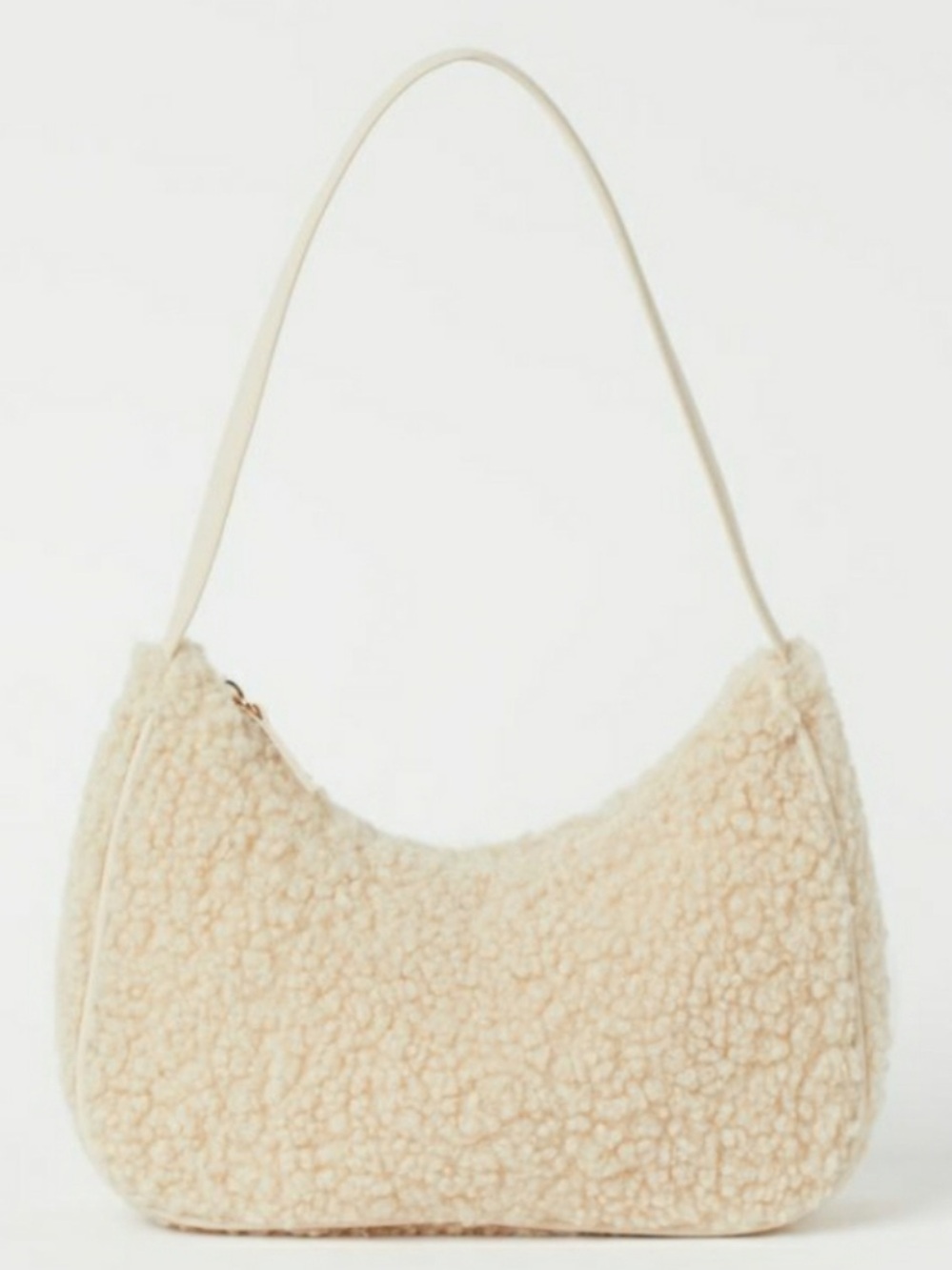 Cream Sherpa Shoulder Bag